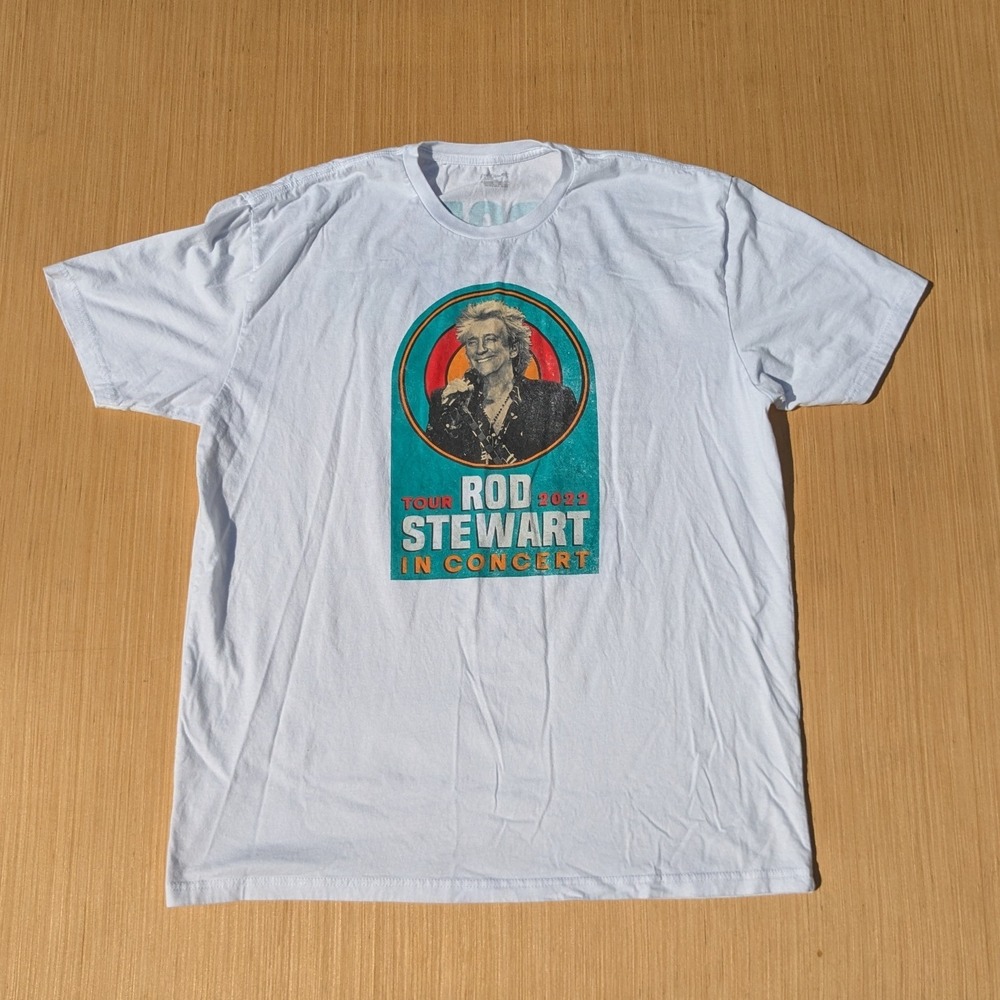 Rod Stewart Crew Neck Short Sleeve 2022 Concert T-Shirt Women's XXL
